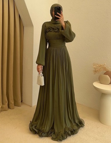 1121 Kemerli Elbise MÜRDÜM