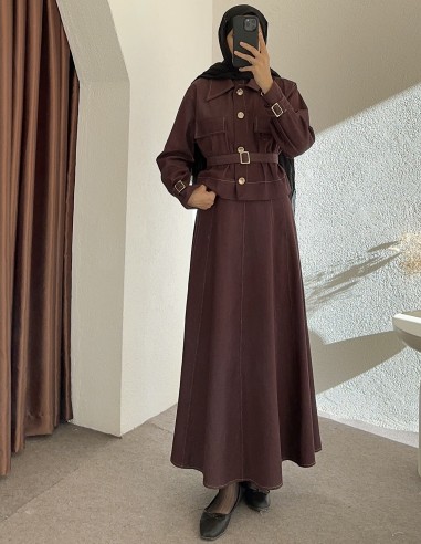 26133 Oversize Tüylü Kaban TAŞ